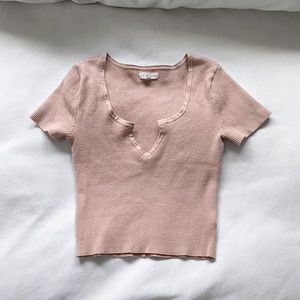 Pacsun Ribbed Notch Neck Tee